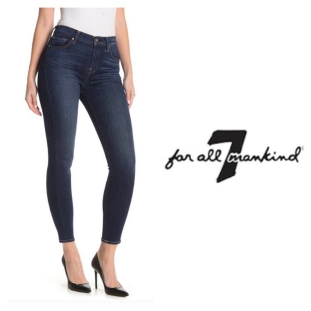 7 For All Mankind Gwenevere High Rise Skinny Jeans Size 28